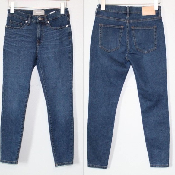 ✨2/$20 Everlane Mid Rise Skinny Ankle Jeans Blue Dark Wash Jean Size 26 H14249 - Picture 15 of 16
